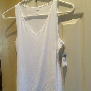 XS white V neck t